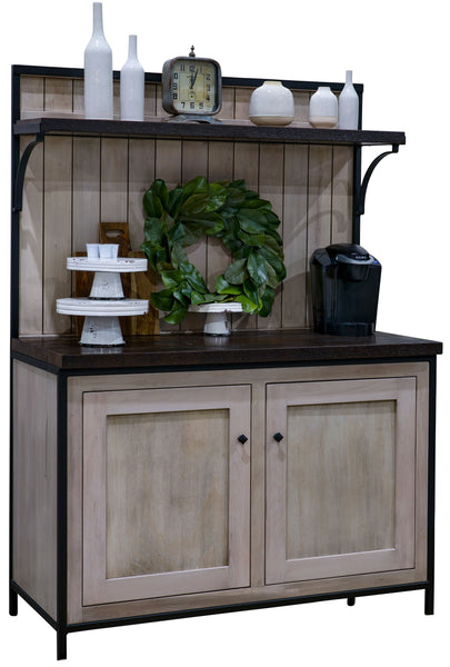Livingston - Amish 2 Door Hutch with Barn Wood Top