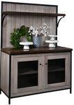 Livingston - Amish 2 Door Hutch with Barn Wood Top