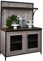 Livingston - Amish 2 Door Hutch with Barn Wood Top