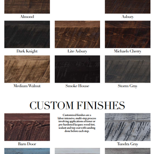 Amish Furniture Finish Color Guide