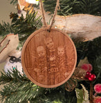 Cherry Wood Picture Ornament