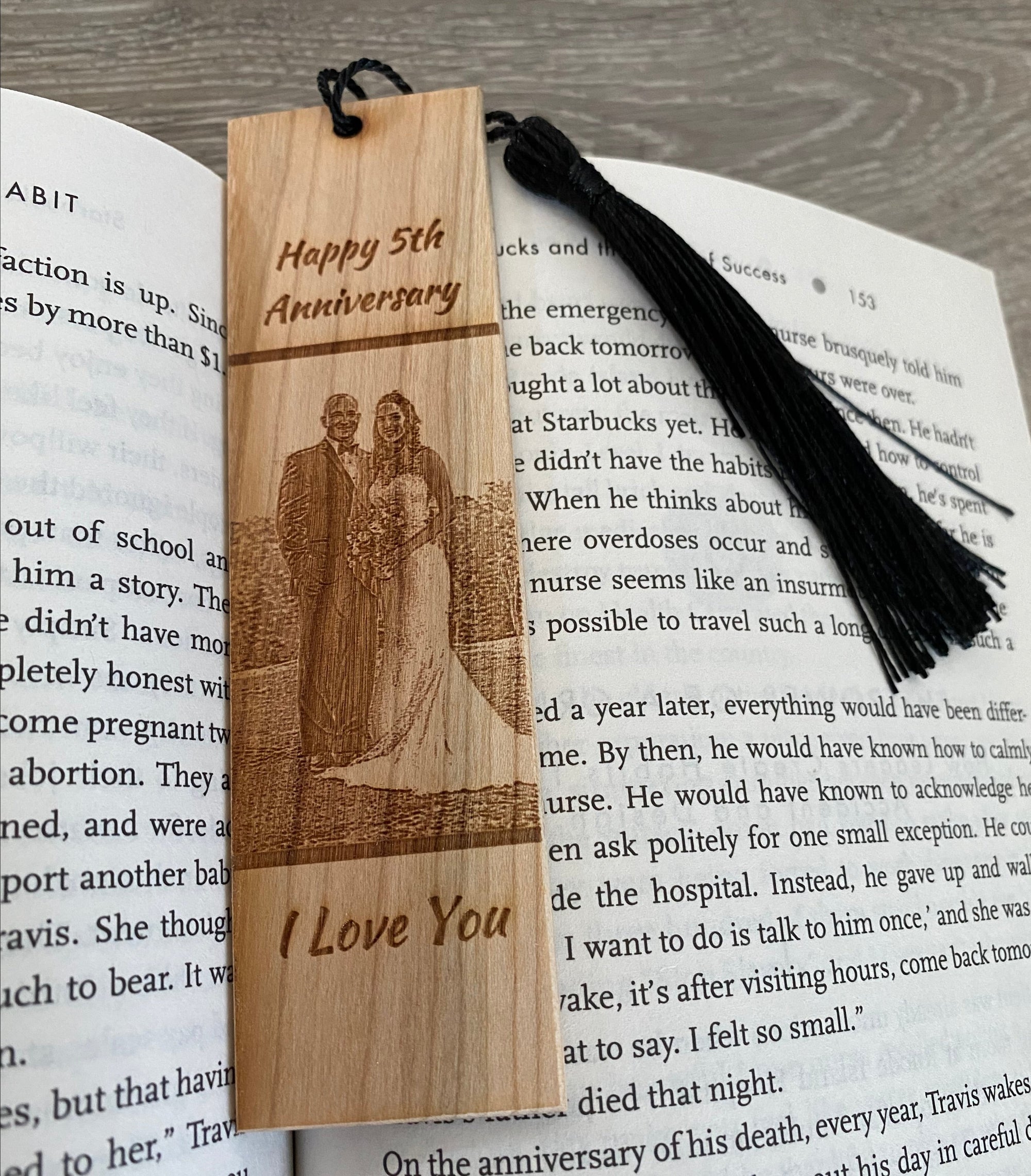 Wooden Photo Engraved Bookmark