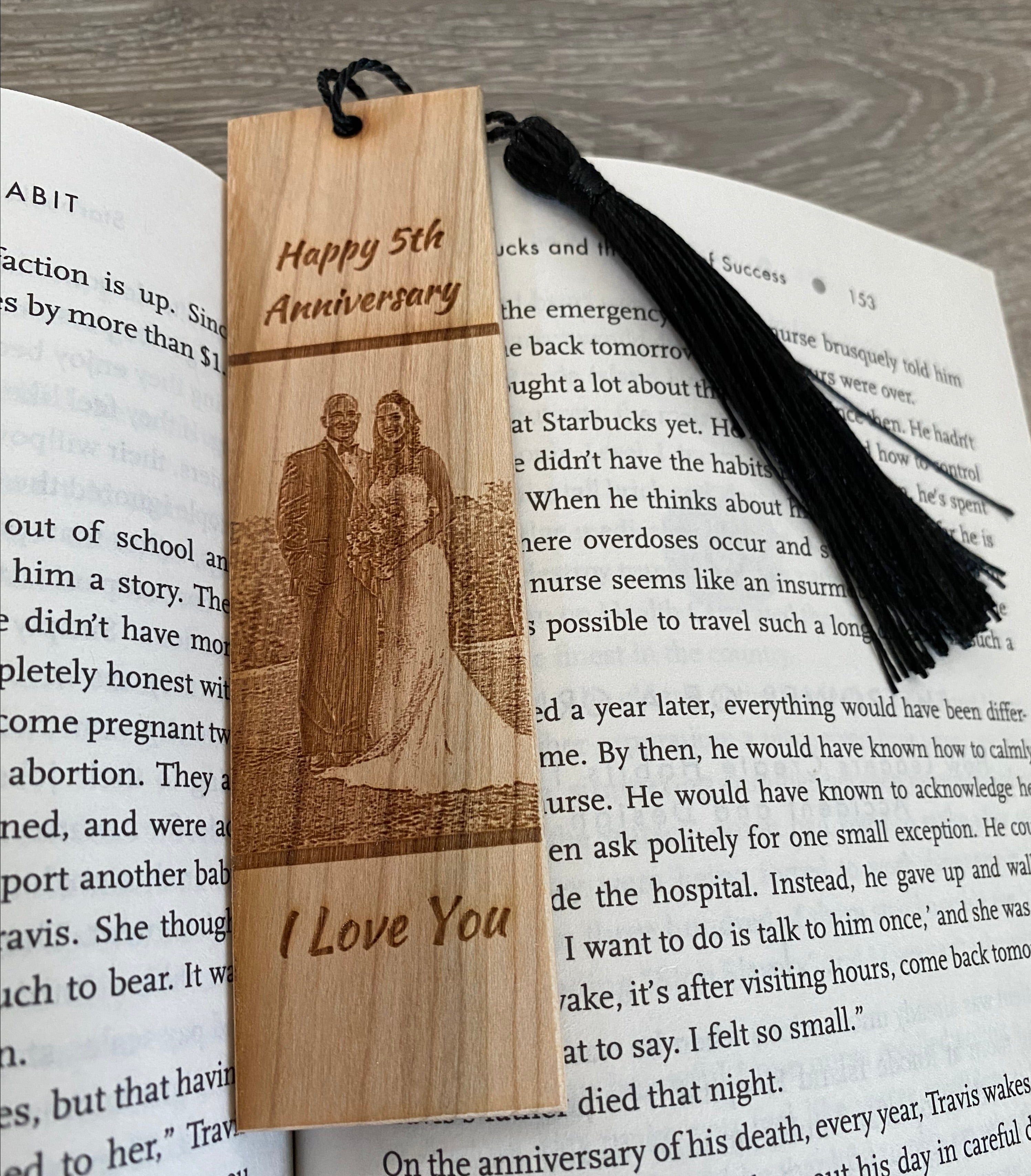 Wooden Photo Engraved Bookmark