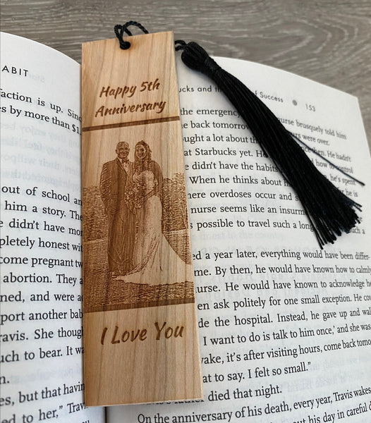 Wooden Photo Engraved Bookmark