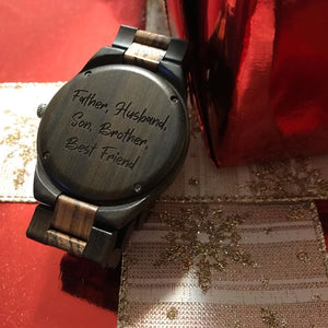 Personalized Two-Tone Wood Watch