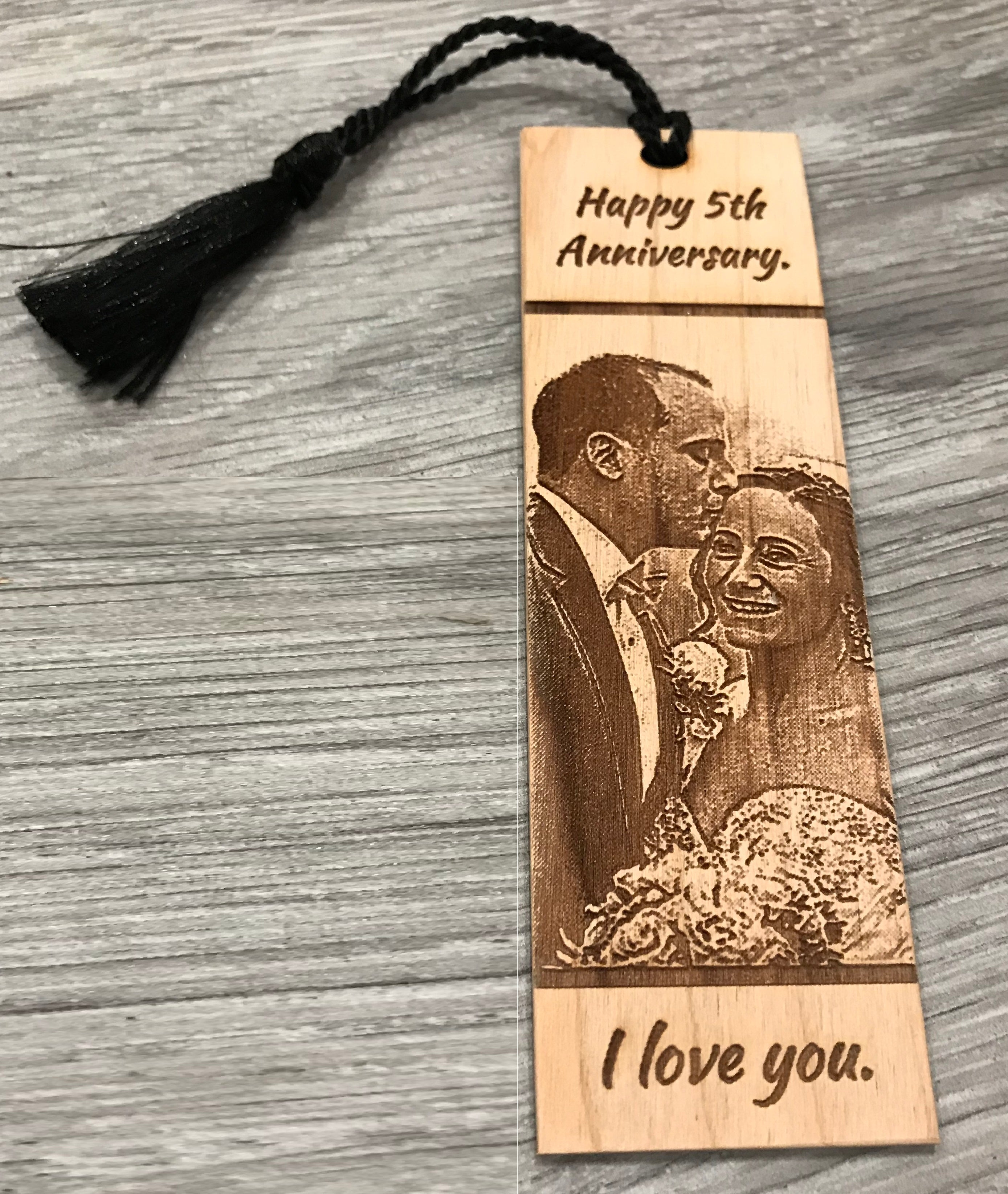 Custom Engraved Wooden Photo Bookmark from The Wood Reserve
