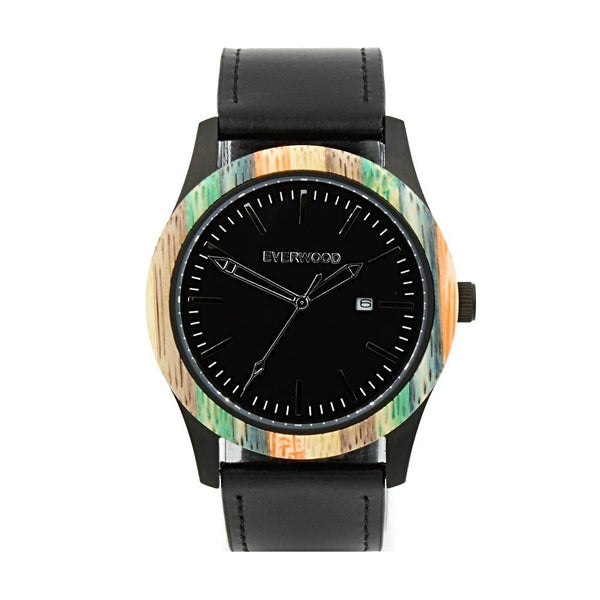 Inverness - Multi-Colored Bamboo Wood Watch