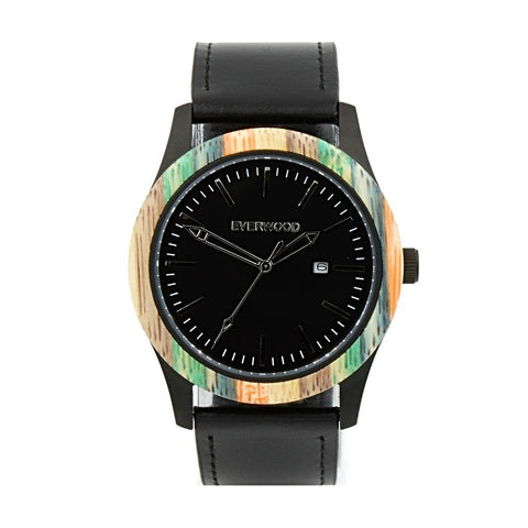 Inverness - Multi-Colored Bamboo Wood Watch