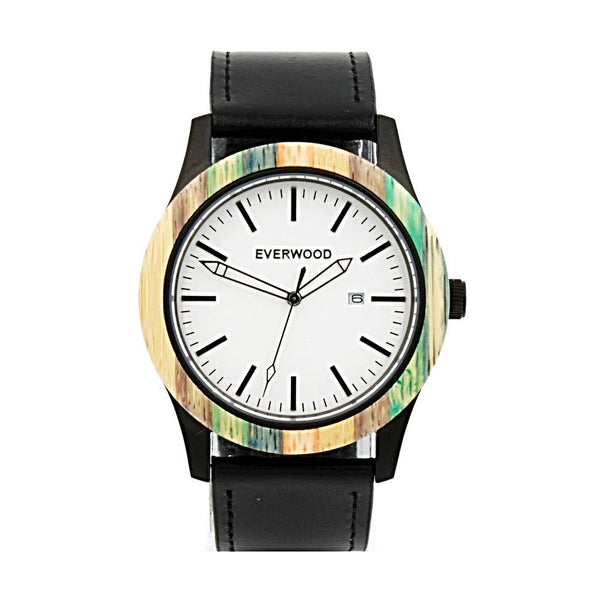 Inverness - Multi-Colored Bamboo Wood Watch