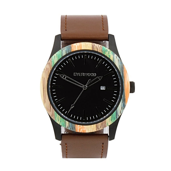 Inverness - Multi-Colored Bamboo Wood Watch
