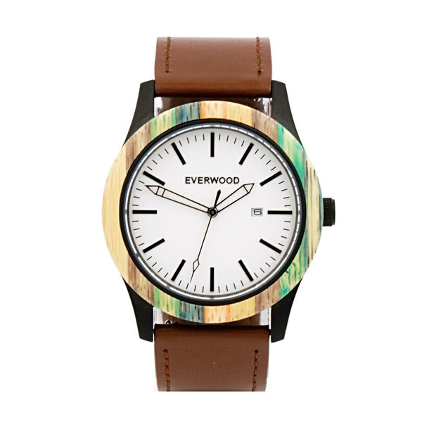 Inverness - Multi-Colored Bamboo Wood Watch