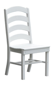 Poly Outdoor Ladderback Dining Side Chair - White