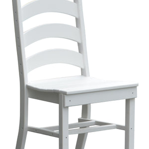 Poly Outdoor Ladderback Dining Side Chair - White