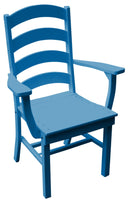 Poly Outdoor Ladderback Dining Arm Chair - Blue