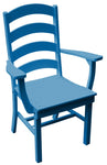 Poly Outdoor Ladderback Dining Arm Chair - Blue