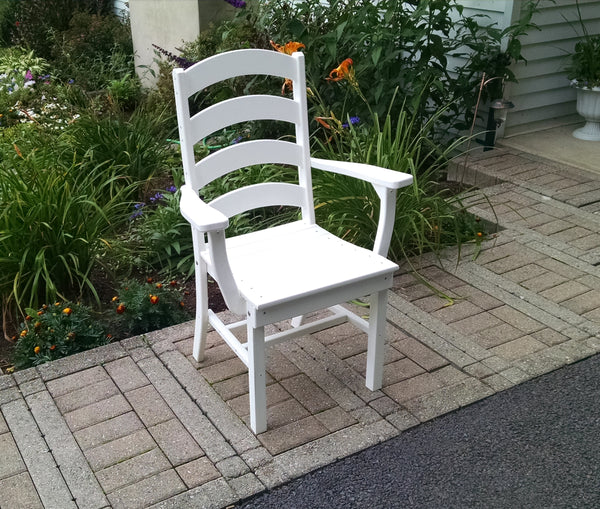 Poly Outdoor Ladderback Dining Chair - White