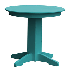 Poly Outdoor Round Dining Table - 33 inch / Aruba Blue