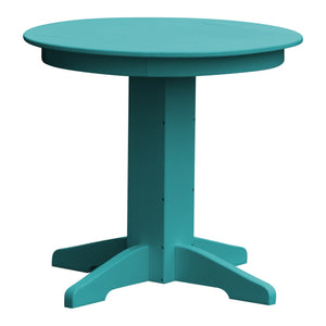 Poly Outdoor Round Dining Table - 33 inch / Aruba Blue