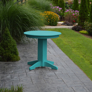 Poly Outdoor Round Dining Table - 33 inch / Aruba Blue