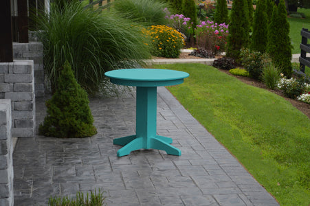 Poly Outdoor Round Dining Table - 33 inch / Aruba Blue