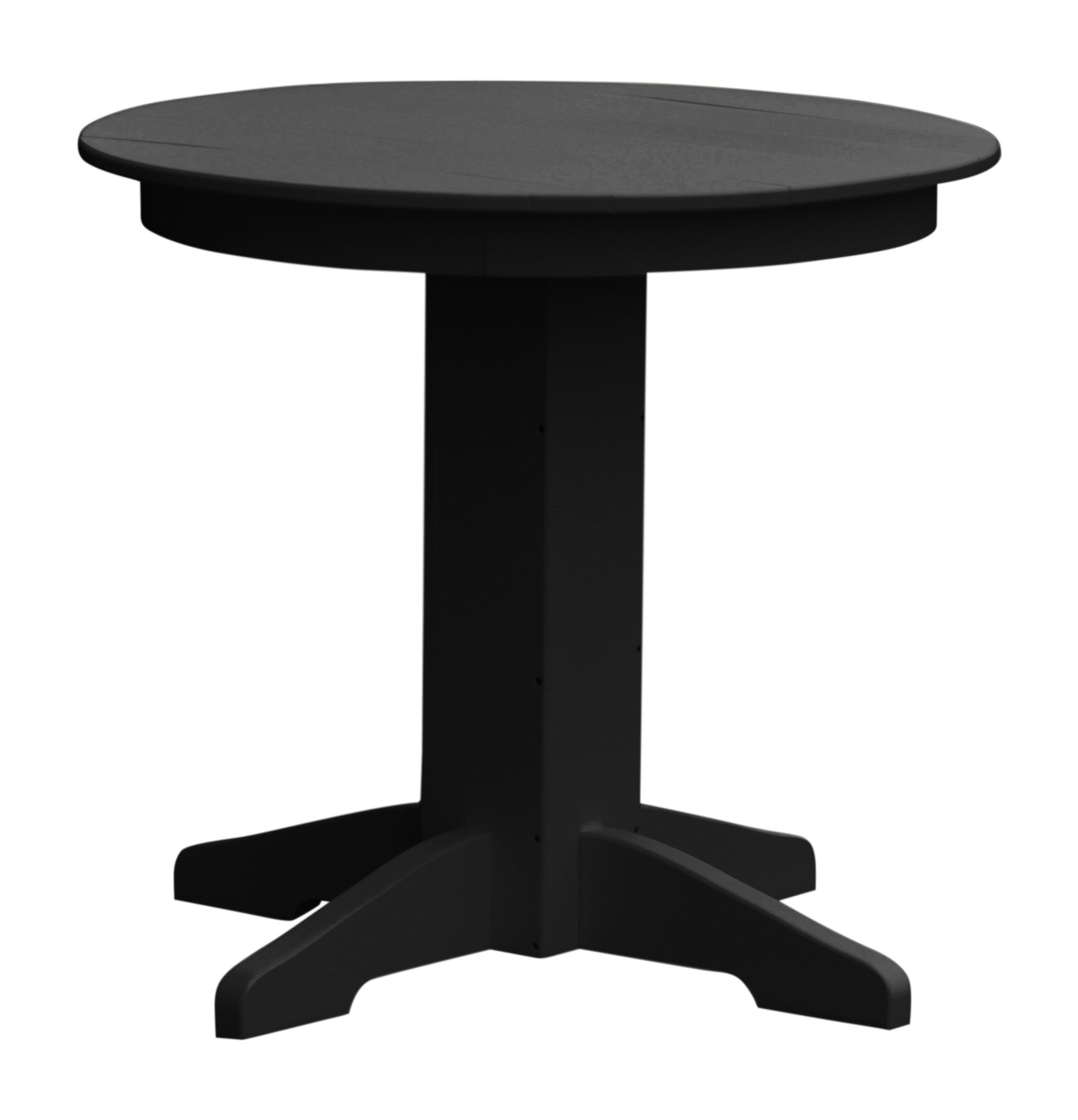 Poly Outdoor Round Dining Table - 33 inch / Black