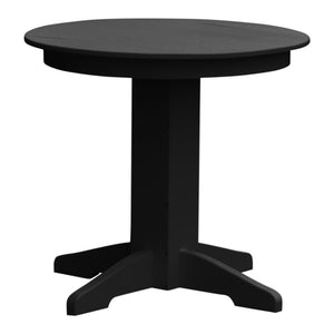 Poly Outdoor Round Dining Table - 33 inch / Black