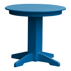 Poly Outdoor Round Dining Table - 33 inch / Blue