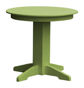 Poly Outdoor Round Dining Table - 33 inch / Lime Green