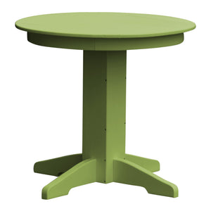 Poly Outdoor Round Dining Table - 33 inch / Lime Green
