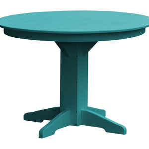 Poly Outdoor Round Dining Table - 44 inch / Aruba Blue