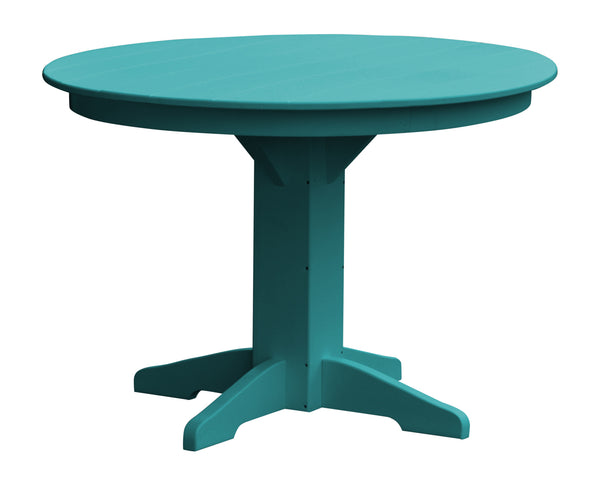 Poly Outdoor Round Dining Table - 44 inch / Aruba Blue