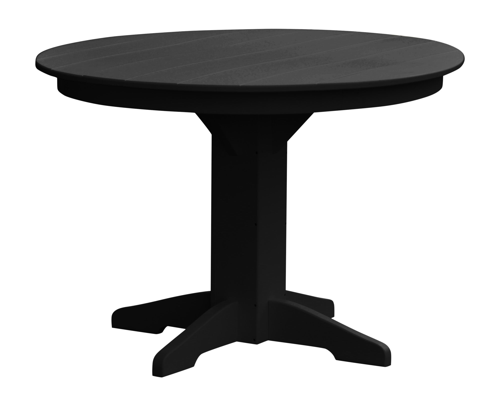 Poly Outdoor Round Dining Table - 44 inch / Black
