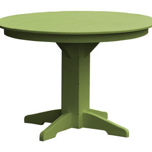 Poly Outdoor Round Dining Table - 44 inch / Lime Green