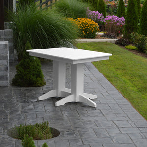 Poly Outdoor Rectangle Dining Table - 4ft / White