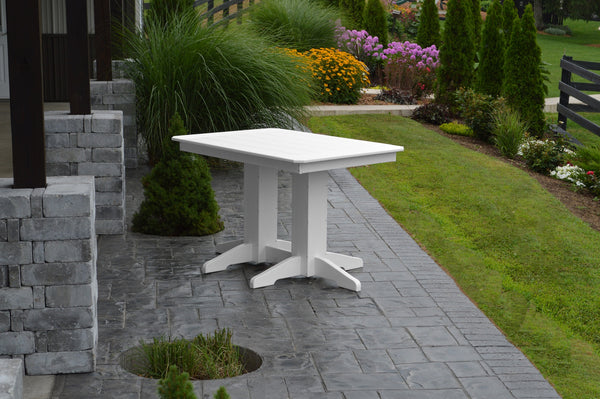 Poly Outdoor Rectangle Dining Table - 4ft / White