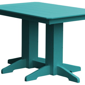 Poly Outdoor Rectangle Dining Table - 4ft / Aruba Blue