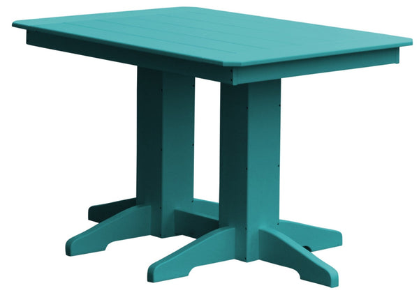Poly Outdoor Rectangle Dining Table - 4ft / Aruba Blue
