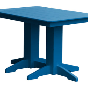 Poly Outdoor Rectangle Dining Table - 4ft / Blue