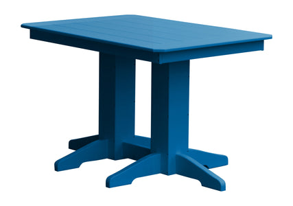 Poly Outdoor Rectangle Dining Table - 4ft / Blue