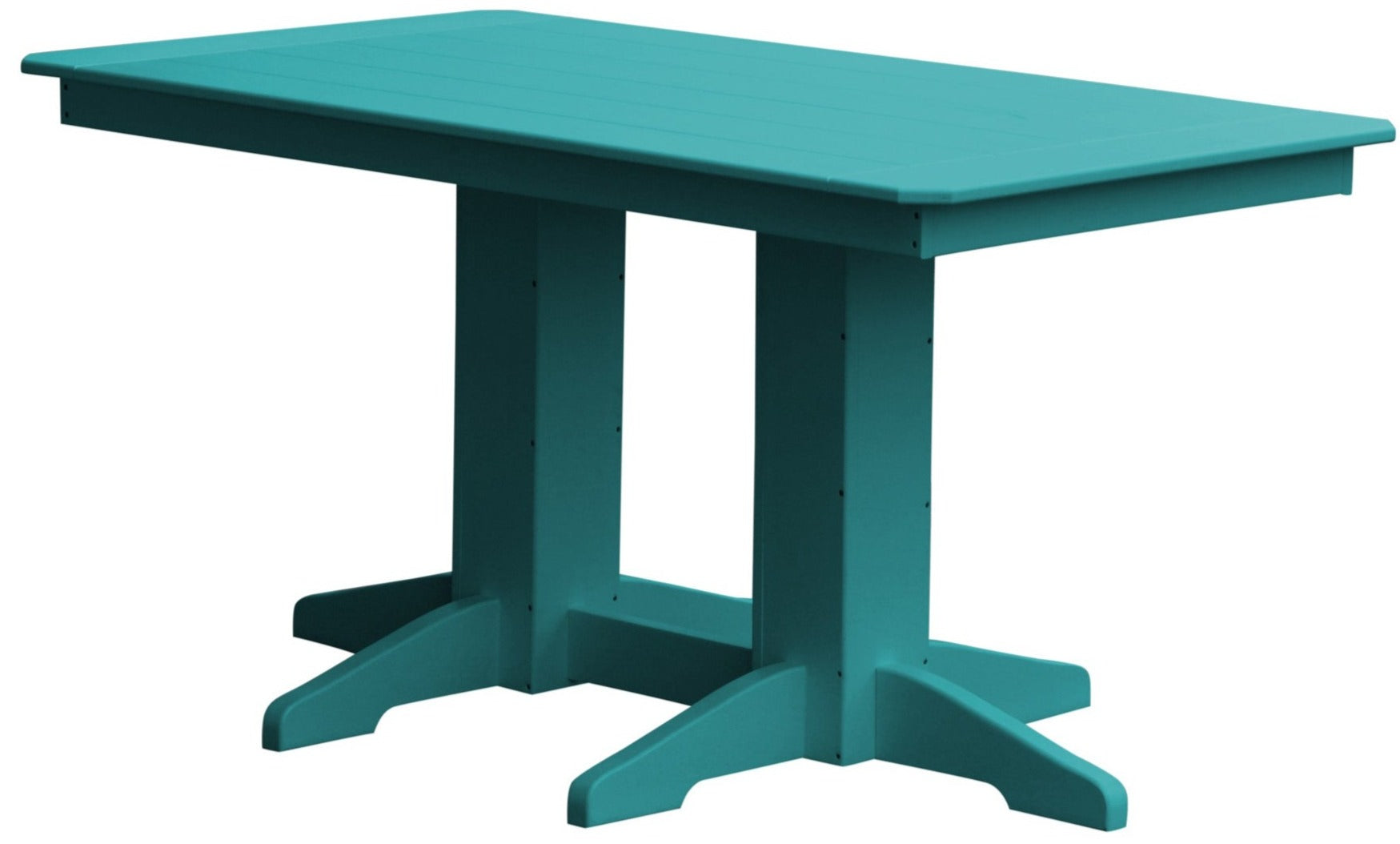 Poly Outdoor Rectangle Dining Table - 5ft / Aruba Blue