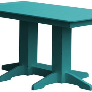 Poly Outdoor Rectangle Dining Table - 5ft / Aruba Blue