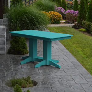 Poly Outdoor Rectangle Dining Table - 5ft / Aruba Blue