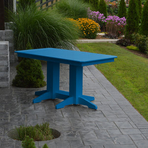 Poly Outdoor Rectangle Dining Table - 5ft / Blue