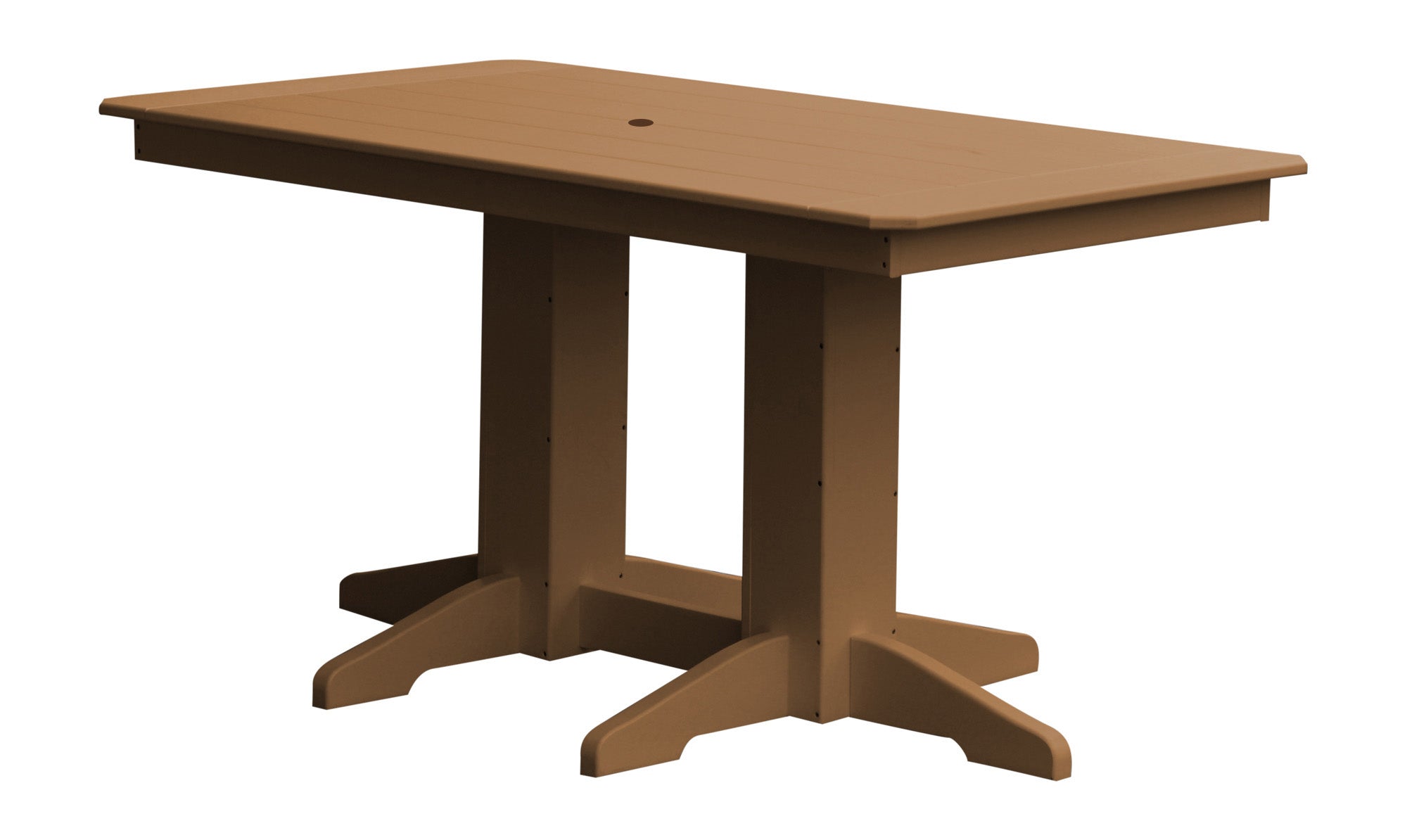 Poly Outdoor Rectangle Dining Table - 5ft / Cedar