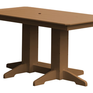 Poly Outdoor Rectangle Dining Table - 5ft / Cedar