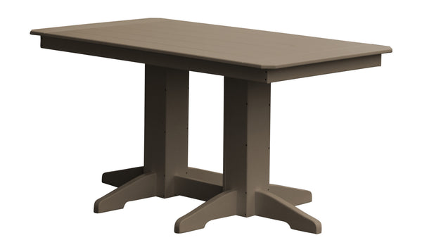 Poly Outdoor Rectangle Dining Table - 4ft, 5ft, or 6ft