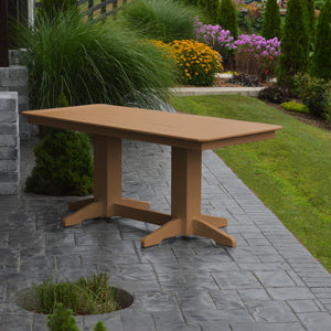Poly Outdoor Rectangle Dining Table - 6ft / Cedar
