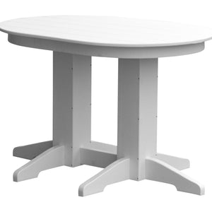 4ft Oval Poly Dining Table - White