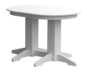 4ft Oval Poly Dining Table - White