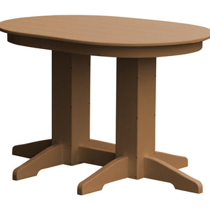4ft Poly Oval Dining Table - Cedar 